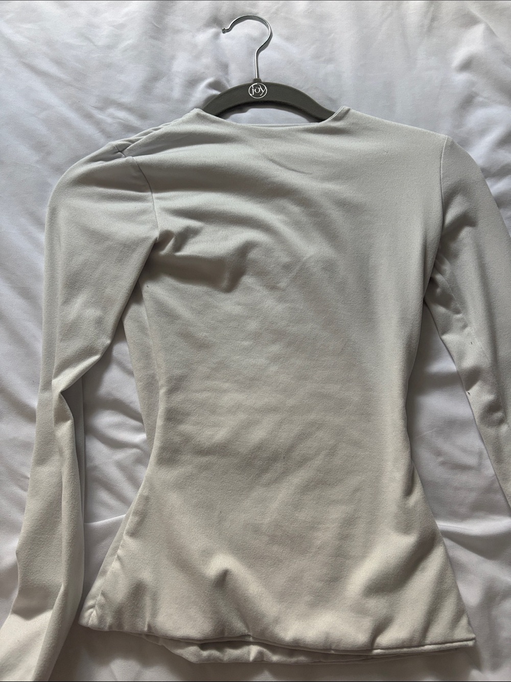 Women’s Long Sleeve Crew Neck Top - Light Gray